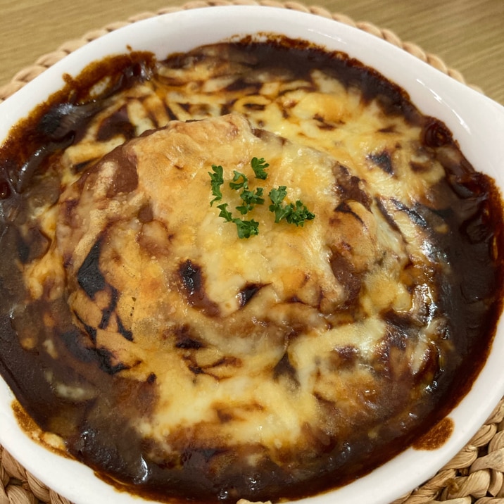 レトルトを使って★ハンバーグカレードリア